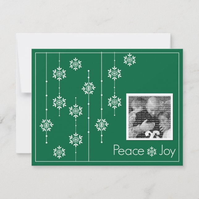 Snowflake Photo Custom Holiday Cards (Front)