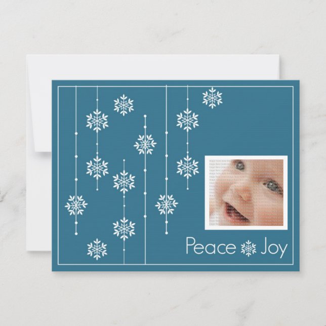 Snowflake Photo Custom Holiday Cards (Front)