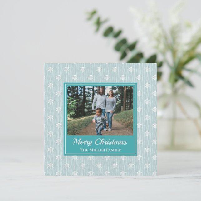 Snowflake Photo Holiday Card (Standing Front)