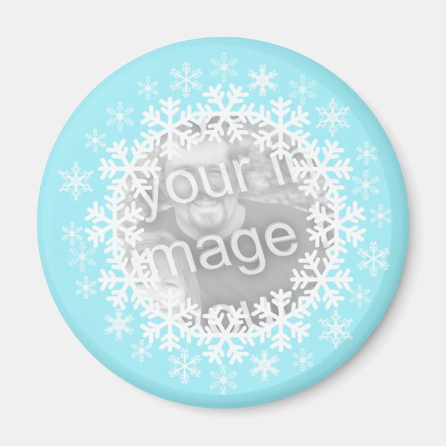 Snowflake Photo Magnet (Front)