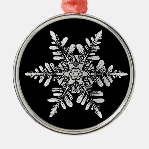 Snowflake Photo Ornament 1_sided Metal Ornament