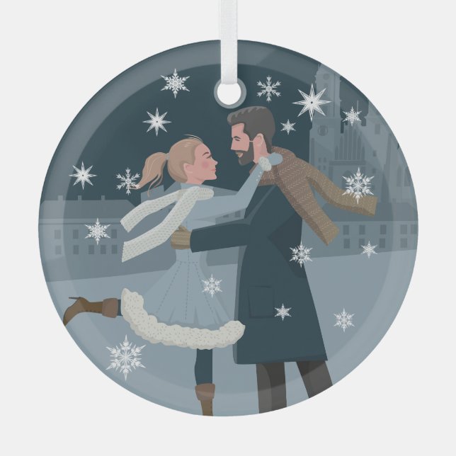 Snowflake Photo Ornament - Personalized Keepsake (Front)