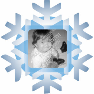 Snowflake Photo Personalized Christmas Ornament Statuette