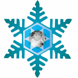 Snowflake Photo Personalized Christmas Ornament Statuette