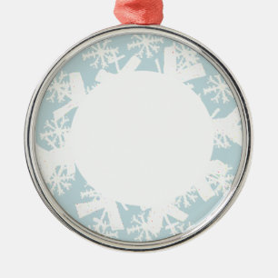 Snowflake picture frame ornament