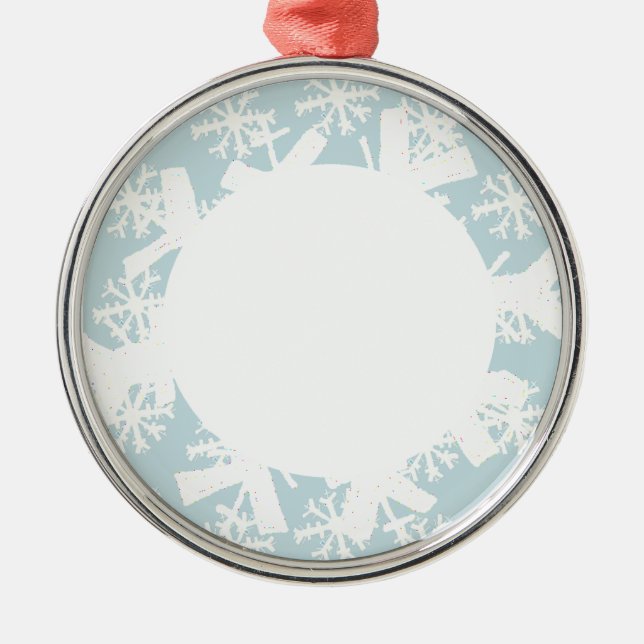 Snowflake picture frame ornament (Front)