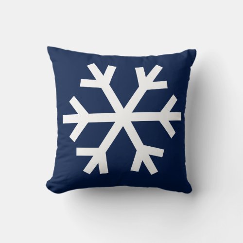 Snowflake pillow _ navy blue