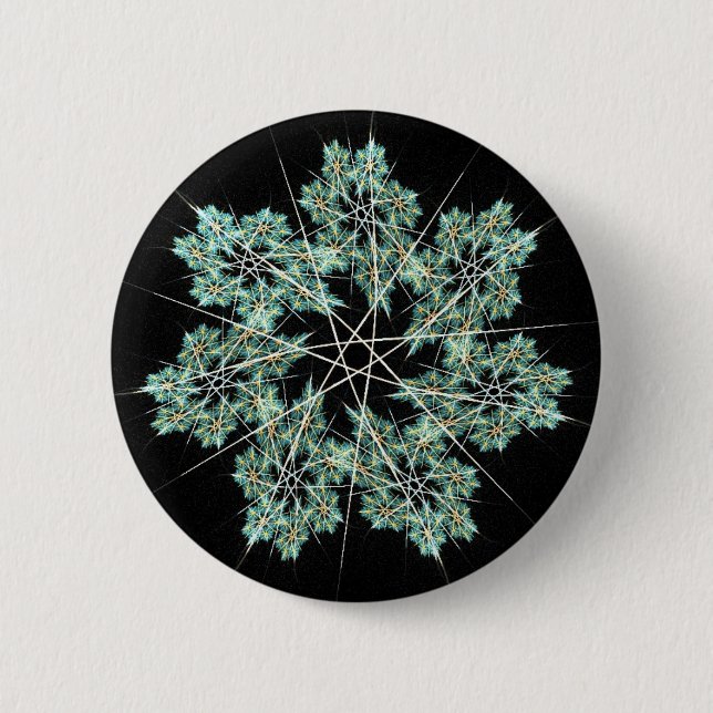 snowflake pinback button (Front)