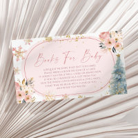 Snowflake Pink Winter Baby Shower Books For Baby