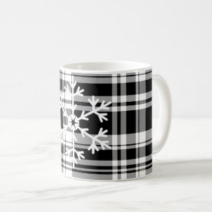 Snowflake Plaid Coffee Mug