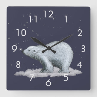 Snowflake Polar Bear Clock