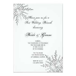 Snowflake Post Winter Wedding Brunch Invitation