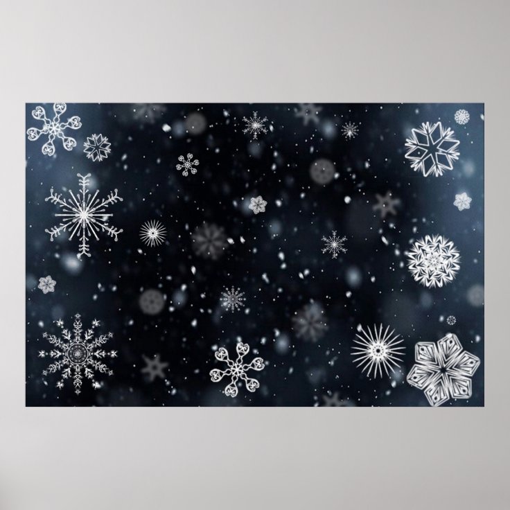 Snowflake Poster | Zazzle