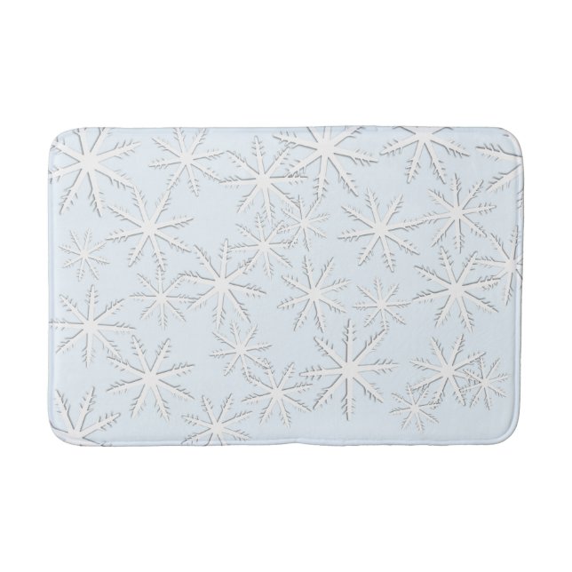 Snowflake  Print Bath Mat (Front)