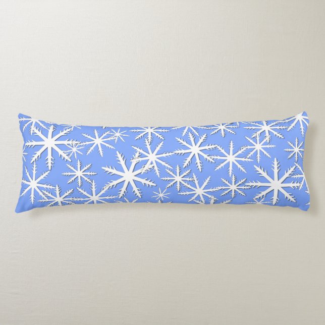 Snowflake  Print Body Pillow (Front)
