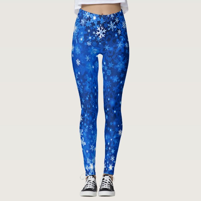 Snowflake Print Leggings (Front)