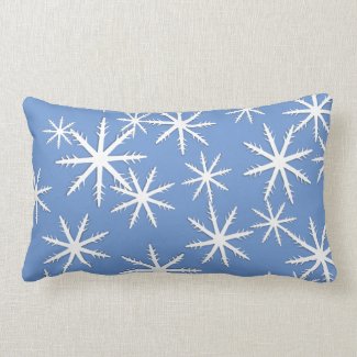Snowflake  Print Lumbar Pillow
