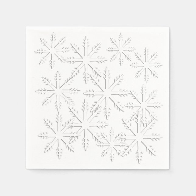 Snowflake  Print Napkins (Front)