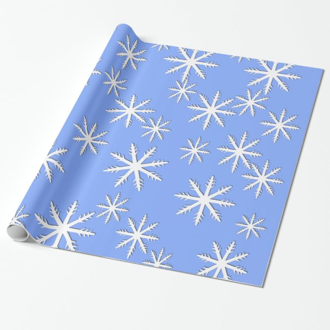 Snowflake  Print Wrapping Paper (Unrolled)