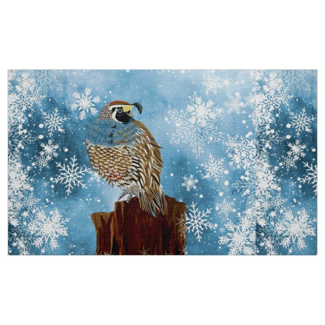 Snowflake Quail Fabric (Fat Quarter)
