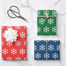Snowflake Red, Green and Blue Christmas