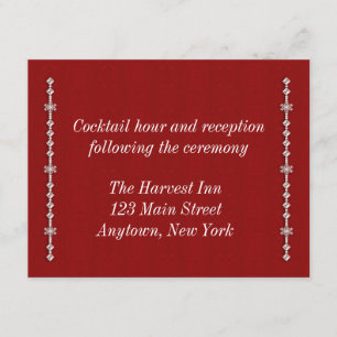 Snowflake Red Holiday Reception Card