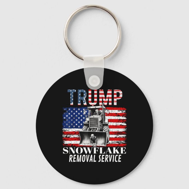 Snowflake Removal Service Funny Donald Trump 2024  Keychain (Front)