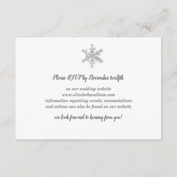 Snowflake Response Card by Apostrophe_Weddings at Zazzle