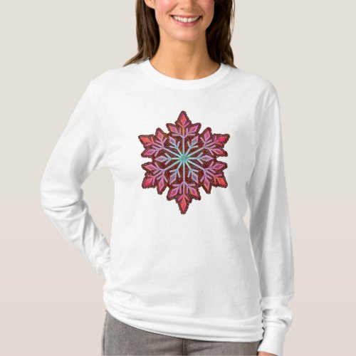 SNOWFLAKE_Retro Vintage Snowflake Winter Sports T_Shirt