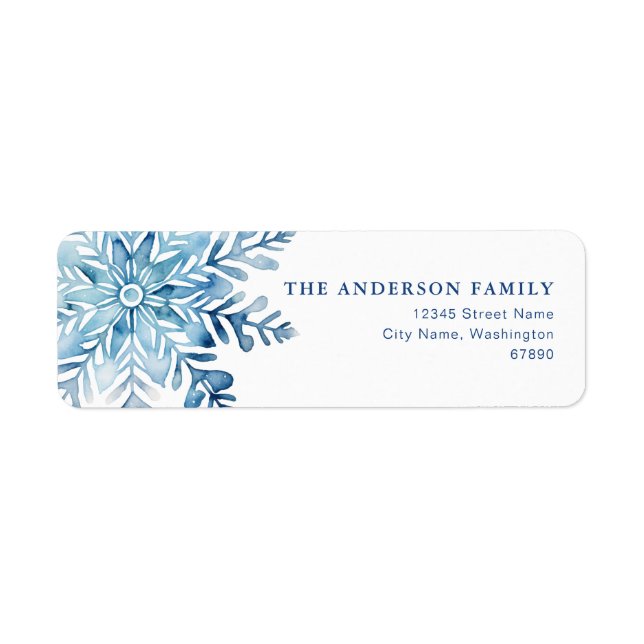 Snowflake Return Address Labels (Front)