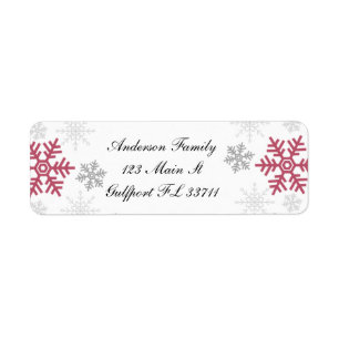 Snowflake Return Address labels