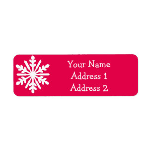 Snowflake Return Address Labels