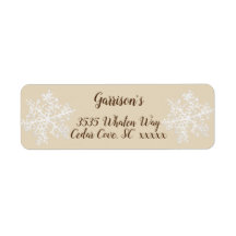 Snowflake Return Address Labels
