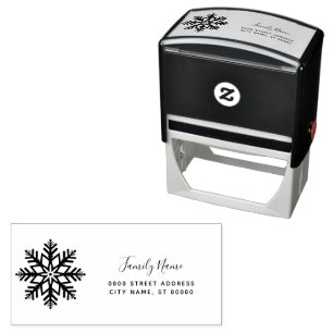 Snowflake Return Address Self-inking Stamp