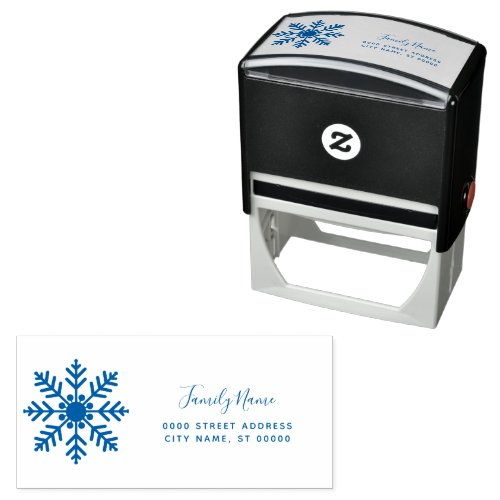 Snowflake Return Address Self-inking Stamp