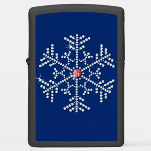 Snowflake Rhinestone  Diamond Zippo Lighter Design