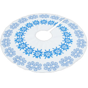 Snowflake Rings Brushed Polyester Tree Skirt