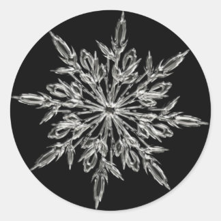 Snowflake Round Sticker