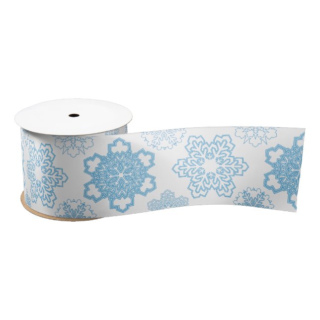 Snowflake Satin Ribbon (Spool)