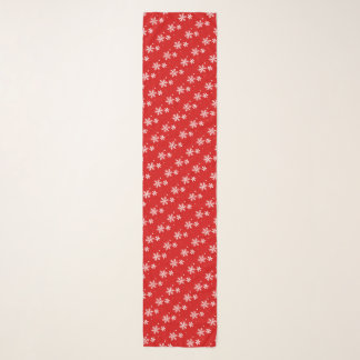 Snowflake Scarf Holiday Red Snowflake Scarves