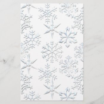 Snowflake Scrapbooking Paper by WhitewavesChristmas at Zazzle