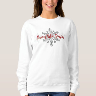 Snowflake Season Script Winter Sweatshirt