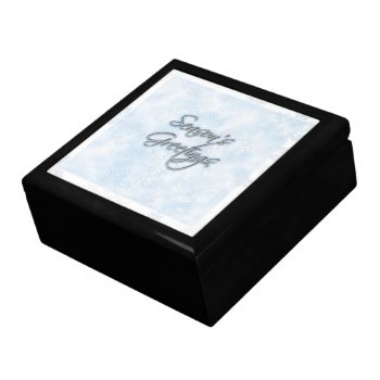 Snowflake Season's Greetings Gift Box by Digitalbcon at Zazzle