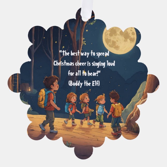 Snowflake Serenity: Matte Paper Ornament-Style Ornament Card (Front)