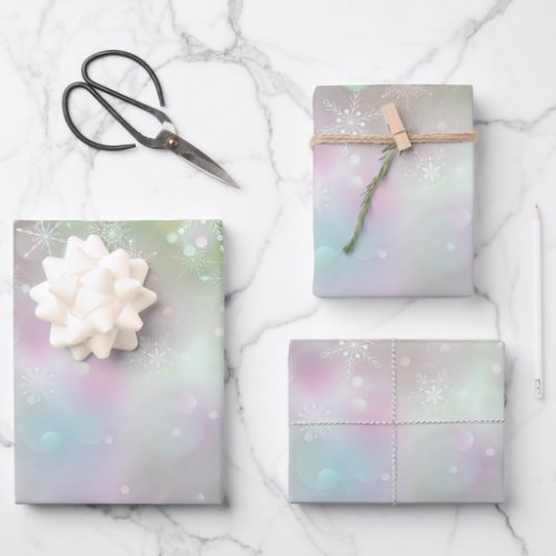 Snowflake Series 11 Design 1 Wrapping Paper Sheets