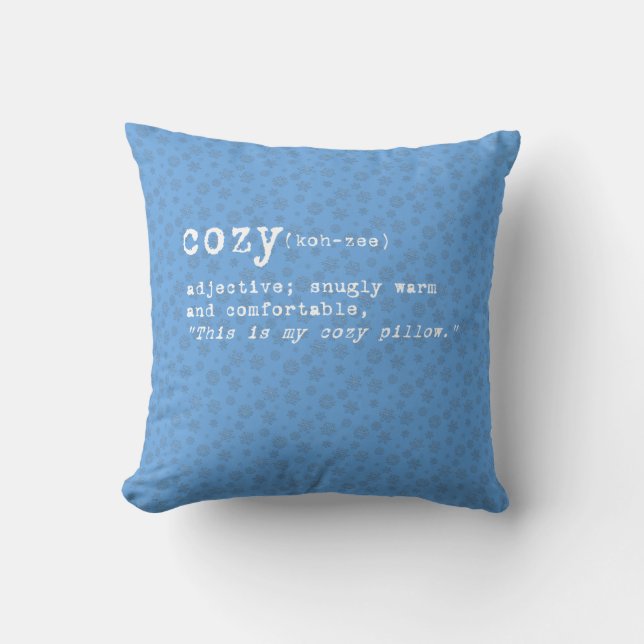 Snowflake Set - Cozy Throw Pillow (Front)