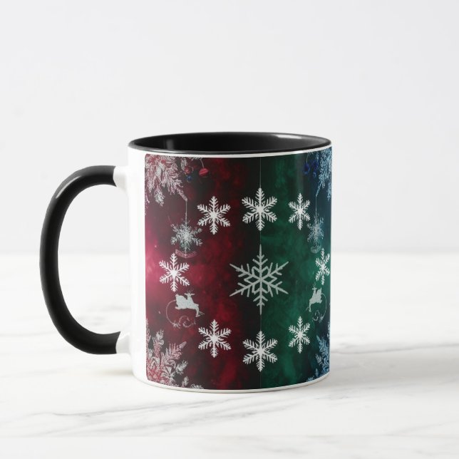 Snowflake Silhouettes Combo Christmas Mug  (Left)