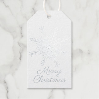Snowflake Silver Foil Gift Tags