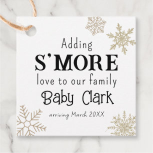 Snowflake S'more Love Baby Favor Tags