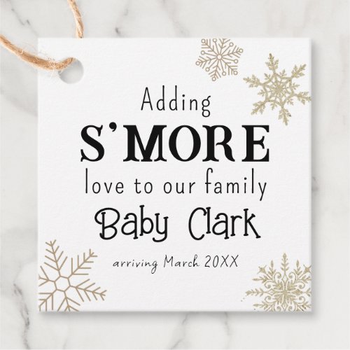 Snowflake Smore Love Baby  Favor Tags